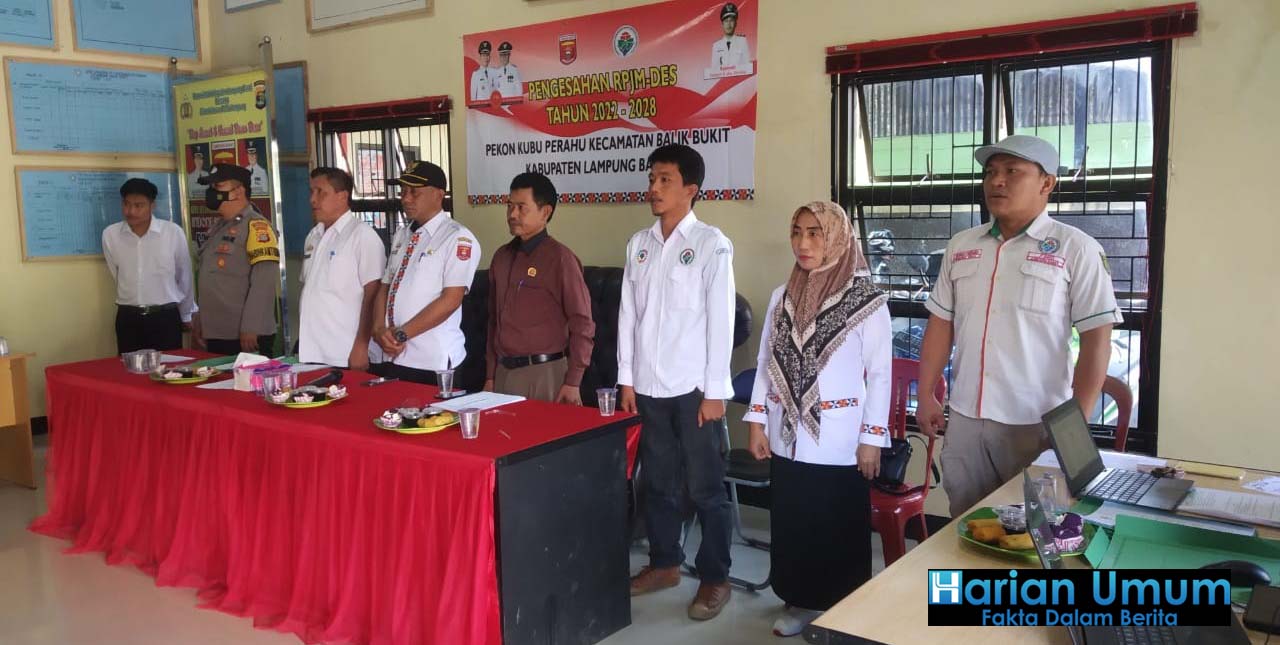 Rapat penetapan RPJM Desa ,Tahun Anggaran 2022-2028 Pekon Kubu Perahu