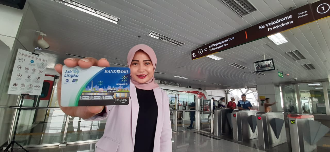 Transaksi LRT Jakarta Gunakan Kartu JakCard dan JakLingko Bank DKI
