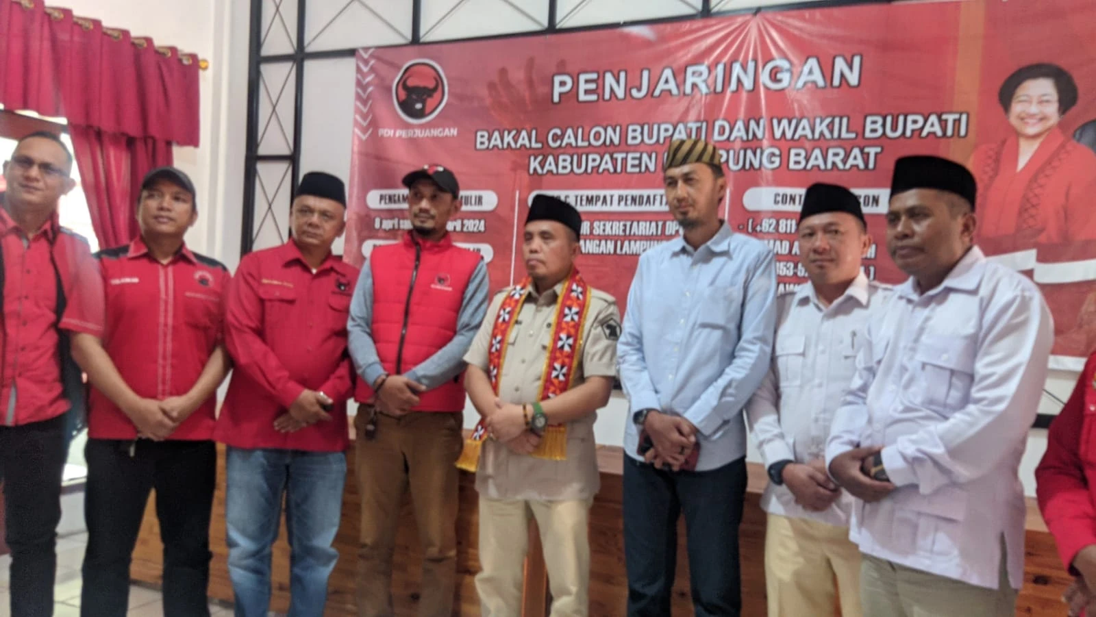 Ketua Gerindra Lampung Barat Erwansyah Mendaftar Cawabup Melalui Partai PDIP