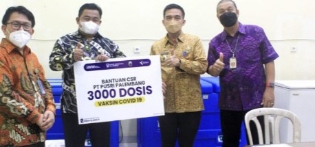 Pemkab Lampung Selatan Terima 3.000 Dosis Vaksin Sinopharm dari PT  Pusri Palembang