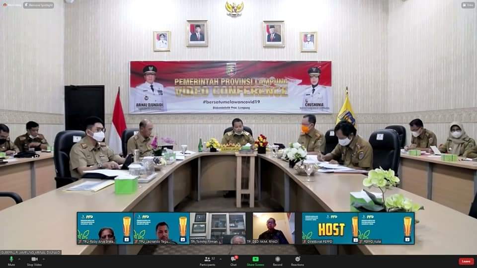 Arinal Djunaidi Memaparkan Pembangun Provinsi Lampung kepada Tim Penilai Penghargaan Pembangunan Daerah 2021