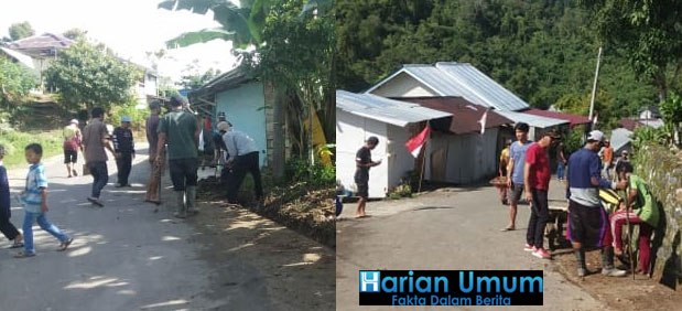 Untuk Menjaga Kebersihan Lingkungan,Peratin Kubu Perahu Mengajak Warga Bergotong Royong