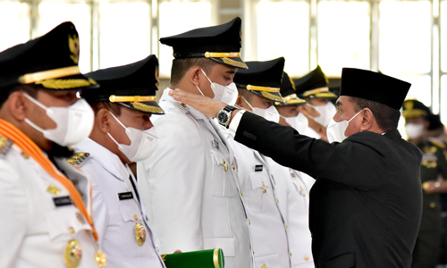 Gubernur Edy Rahmayadi Lantik Enam Kepala Daerah Hasil Pilkada Serentak 2020