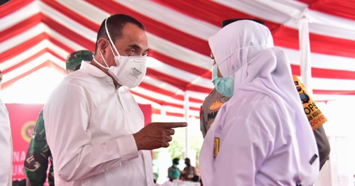 Kejar 70% Vaksinasi di Sumut Gubernur Edy Rahmayadi Minta Masyarakat Jemput Bola