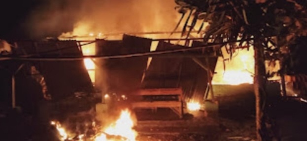 Diduga Konsleting Listrik, Rumah Warga Desa Sidodadi Ludes Terbakar