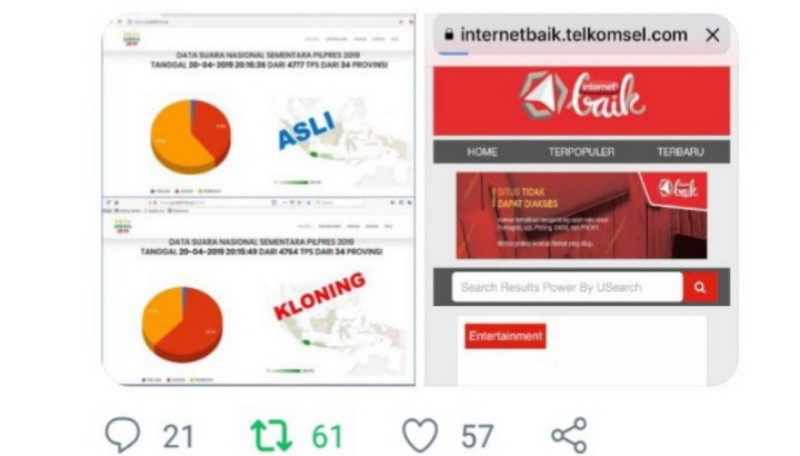 Situs Jurdil2019.org Diblokir dan Dikloning untuk Menangkan Jokowi