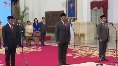 Jokowi Lantik 3 Wamen, Sri Mulyani Jadi Punya 2 Wakil