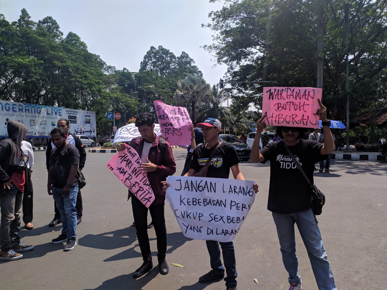 Tolak RKUHP, Wartawan di Kota Tangerang Gelar Unjuk Rasa