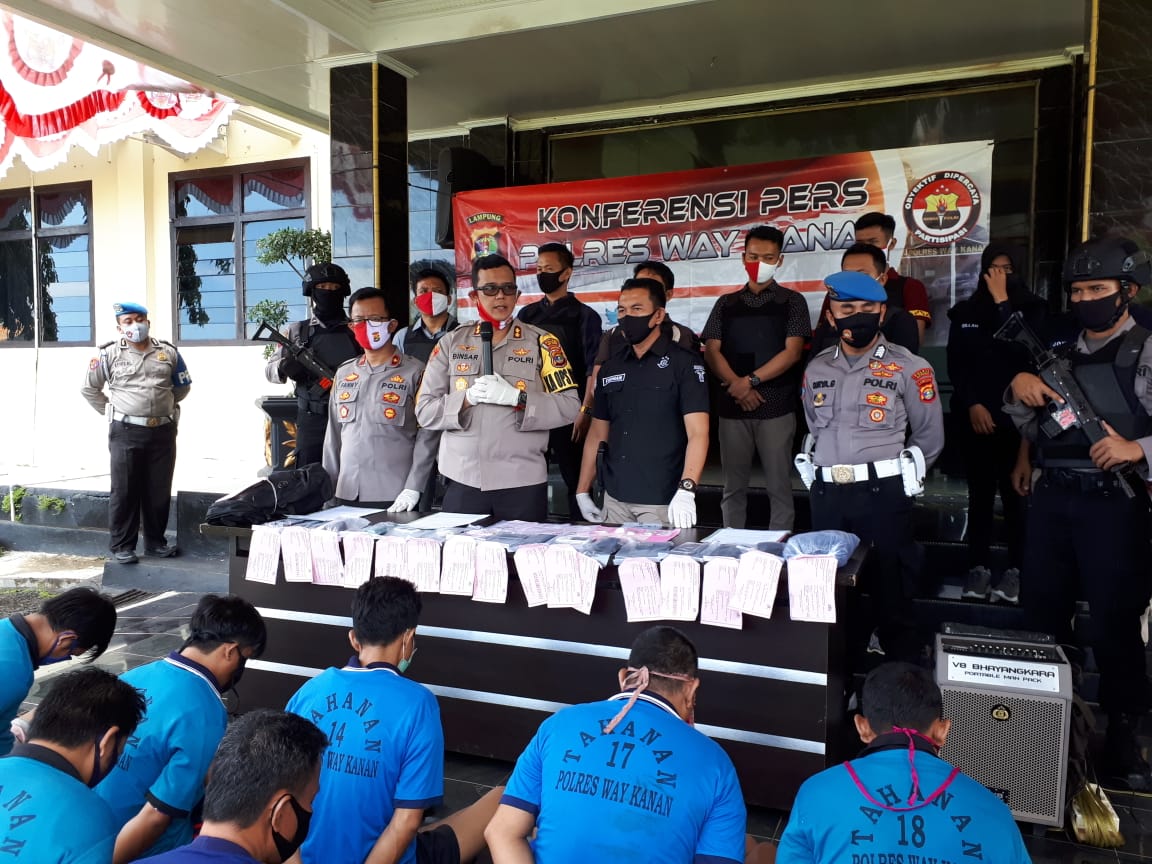 7  Warga Binaan dan Sabu Seberat 23,33 Gram Di Amankan Satnarkoba Polres Way Kanan