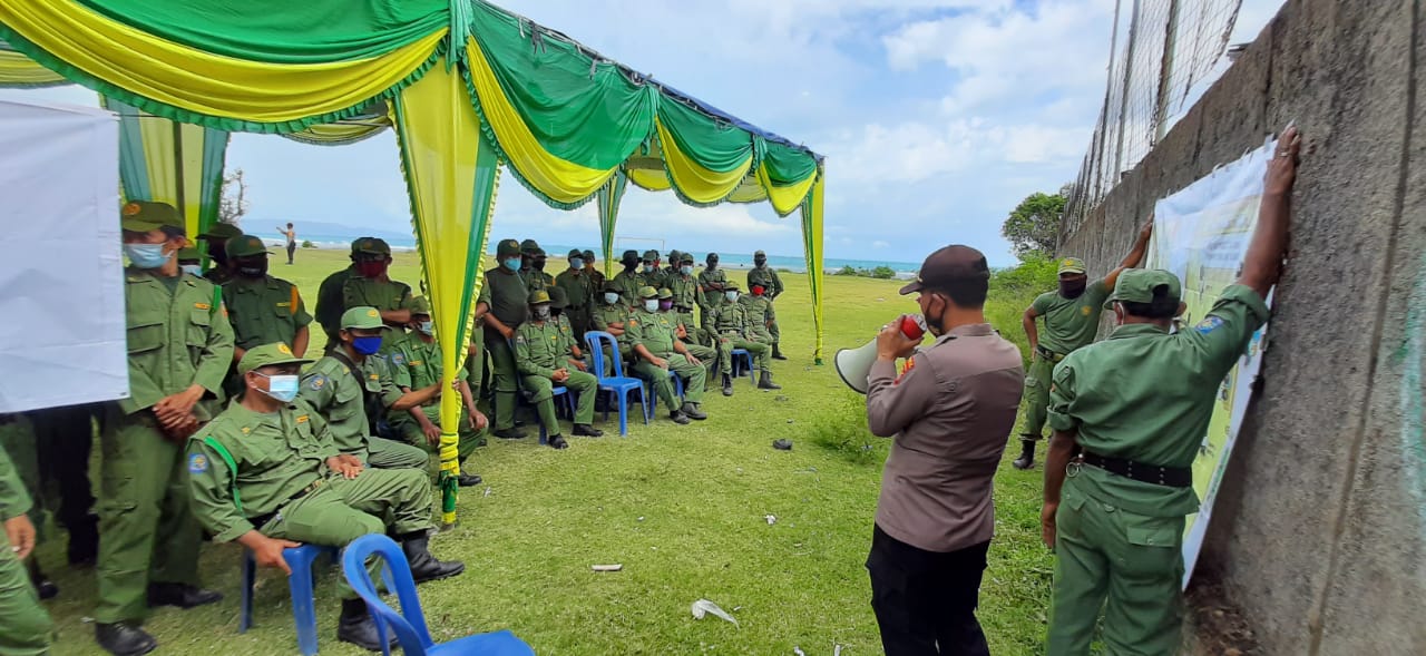 Polres Lamsel Koordinasi untuk peningkatan Linmas dalam rangka pengamanan Pilkada 2020