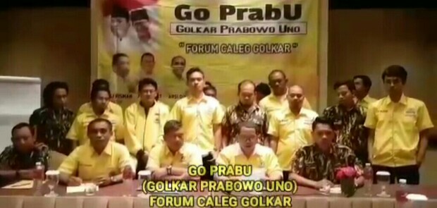 Forum Caleg Golkar Nyatakan Dukung Prabowo-Sandiaga Uno