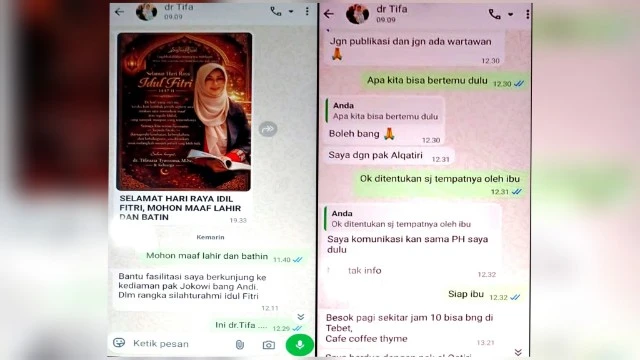 Tifa Bongkar Termul Senior Rekayasa Chat Seolah  Dia Akan Ajukan Restoratif Justice ke Jokowi
