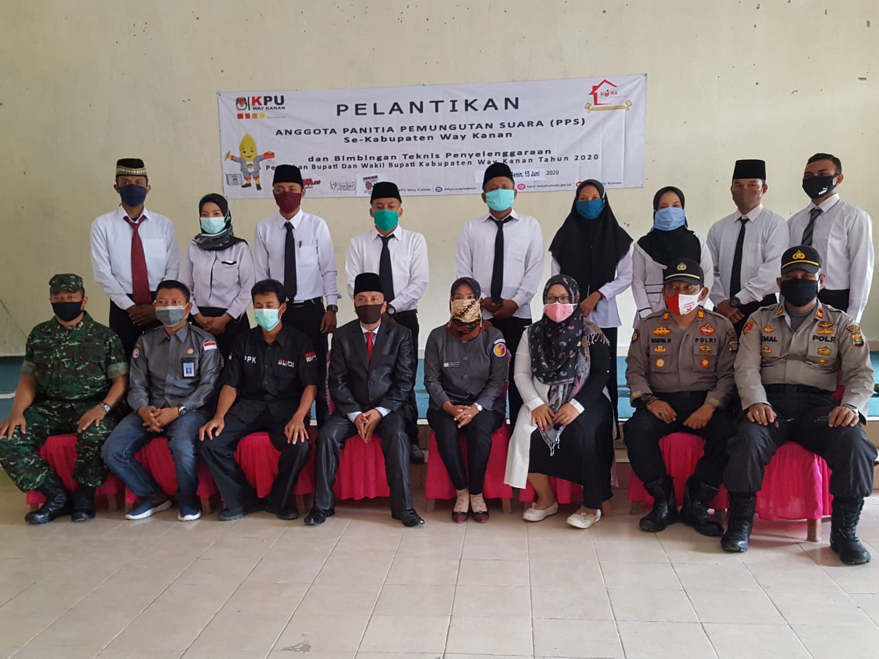 Refki Dharmawan 681 Personil PPS se- Way Kanan Di Lantik