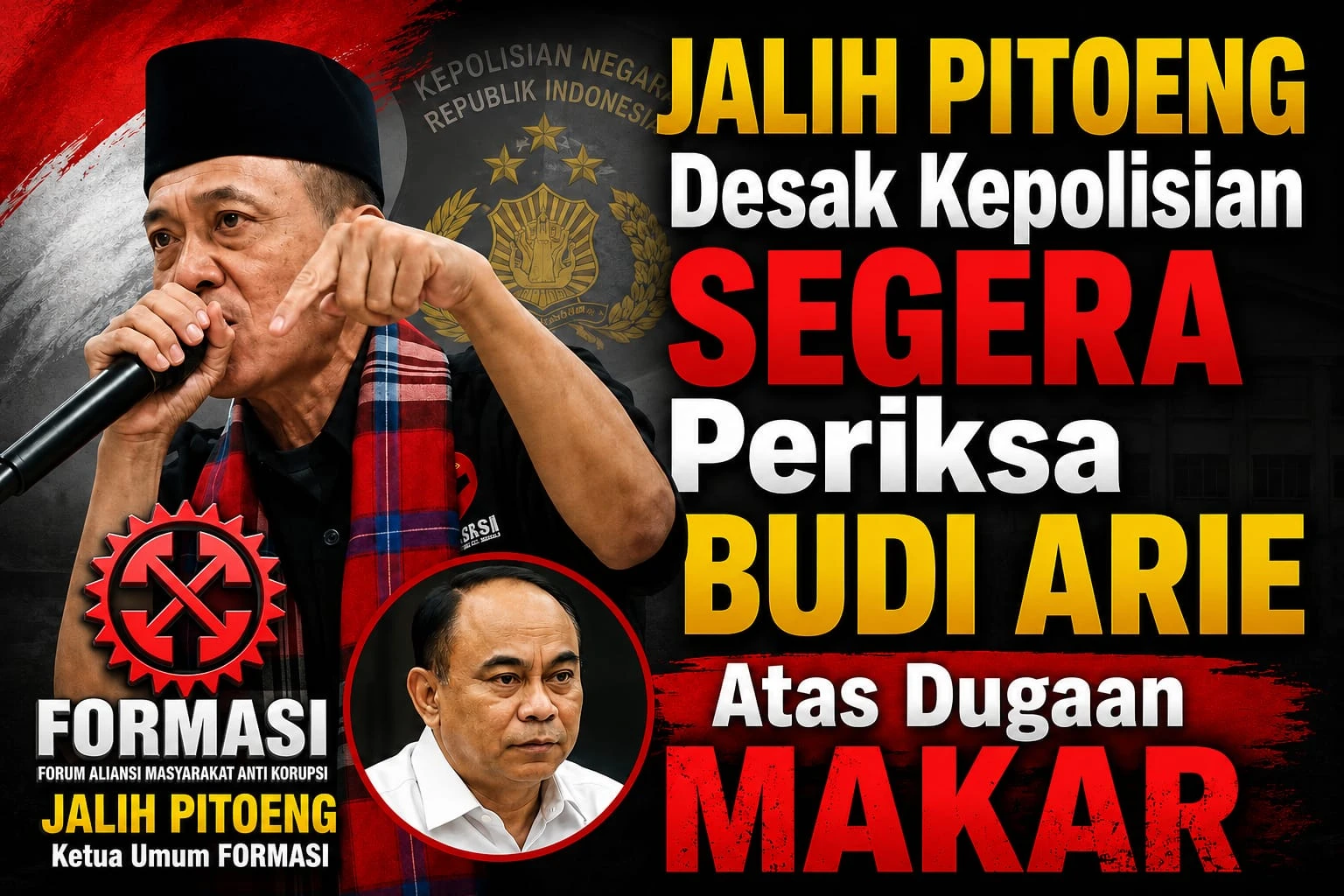 Pernyataannya Dinilai Berpotensi Makar, Jalih Pitoeng Desak Polri Periksa Budi Arie!