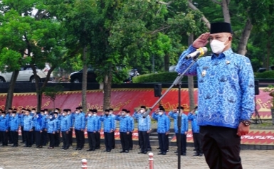 Pimpin Apel Perdana di 2022, Bupati Lampung Selatan Minta ASN Jadi Contoh Penerapan Protokol Kesehatan COVID-19
