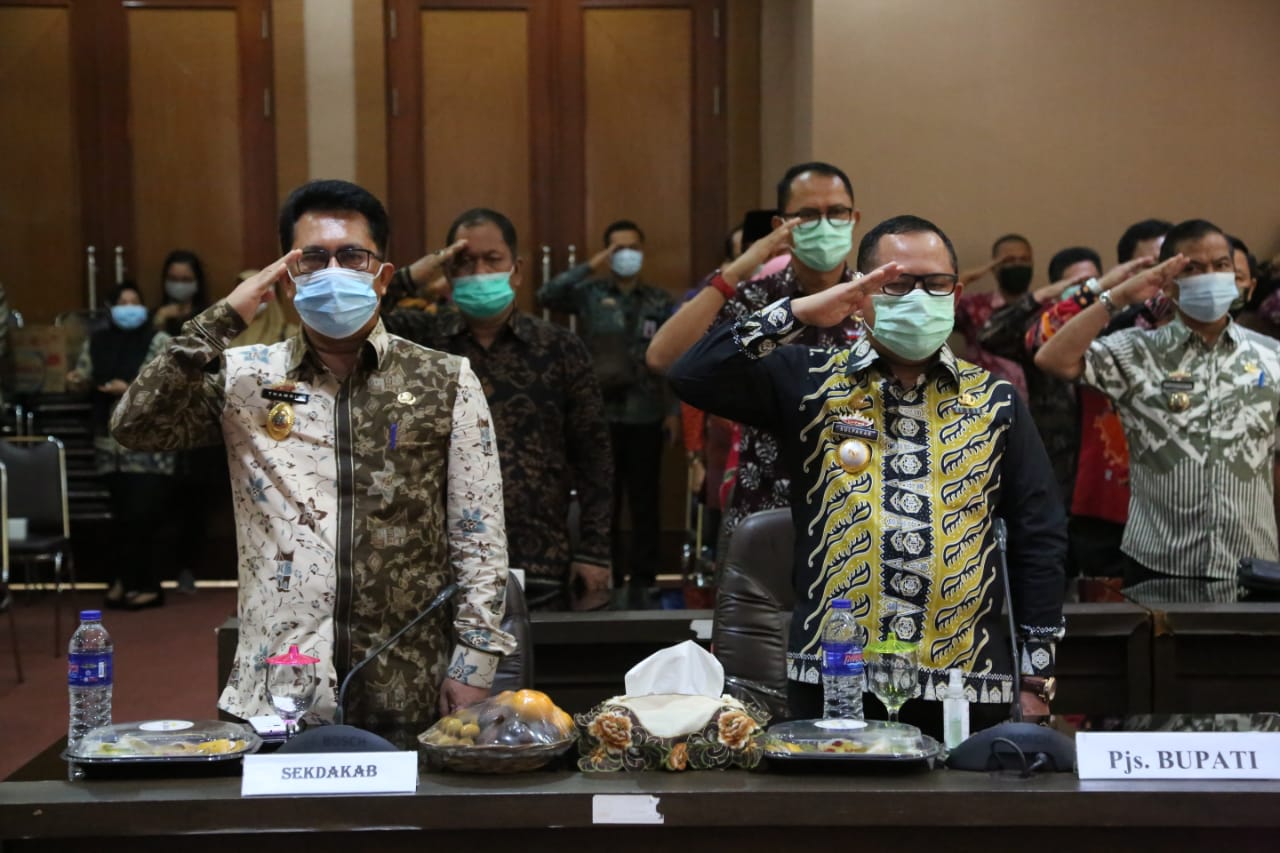 Pjs Bupati Lampung Selatan Ikuti Upacara Hari Kesaktian Pancasila 2020 Secara Virtual