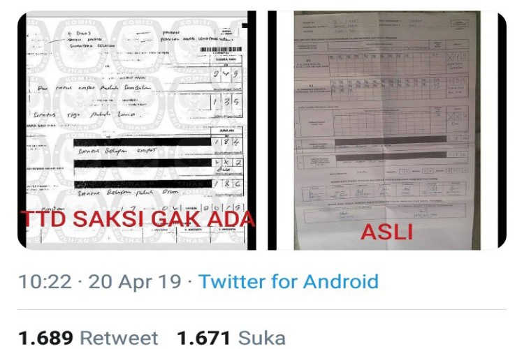 Innalillahi ...! KPU Diduga Upload Formulir C1 Bodong ke Situng