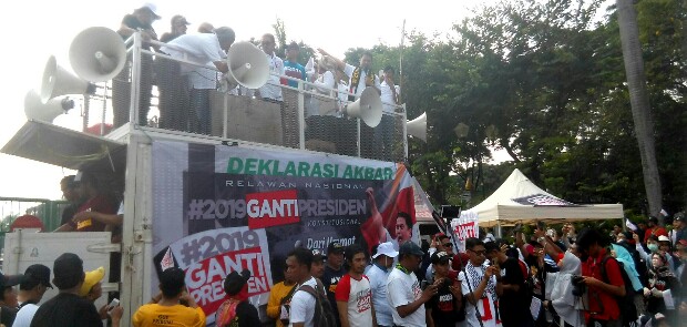 Relawan #2019GantiPresiden Resmi Dilaunching di Monas